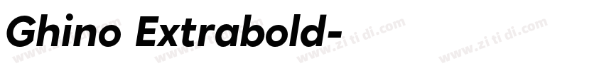 Ghino Extrabold字体转换